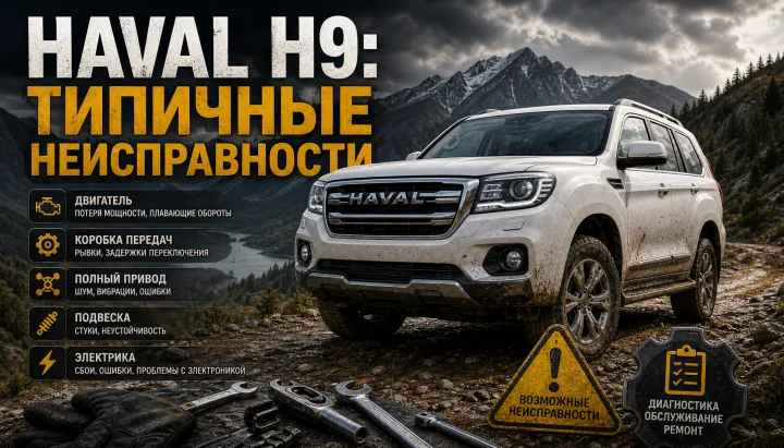 Haval H9: типичные неисправности, слабые места и стоимость ремонта
