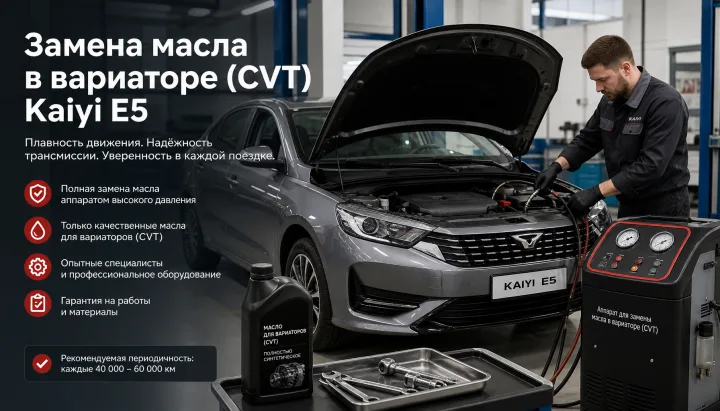 Kaiyi E5: замена масла в вариаторе CVT25 — инструкция, объём и жидкость