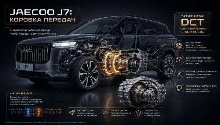 Jaecoo J7: какая коробка стоит, как устроена DCT7 и как её обслуживать