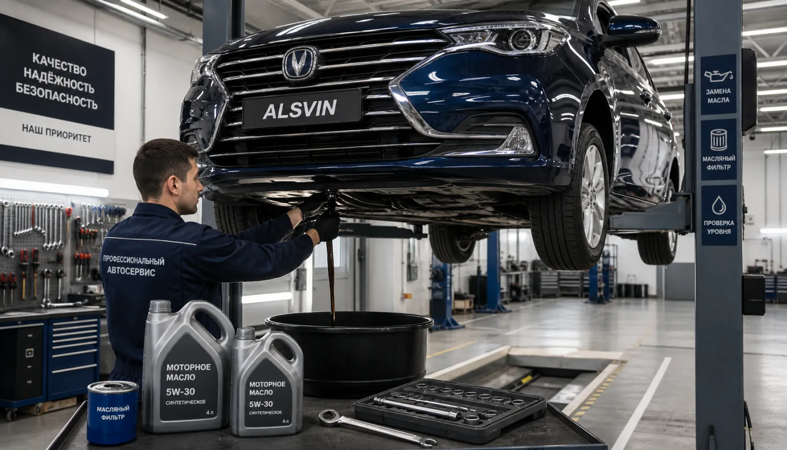 Замена масла в Changan Alsvin: двигатель и трансмиссия