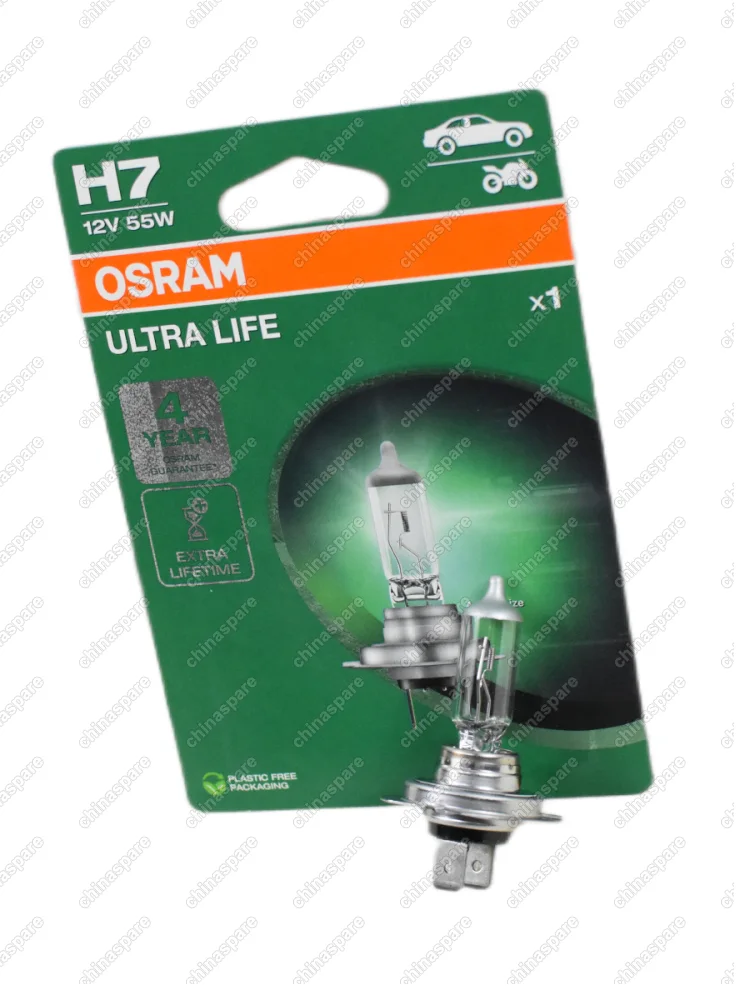 64210ULT1BL Лампа H7 12V 55W PX26d  OSRAM ULTRA LIFE 1 шт. блистер 64210ULT-1BL