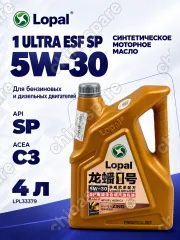 LPL33379 Масло моторное 5W30 4л Lopal 1 Ultra ESF SP 5W-30 ACEA: C3 API: SP