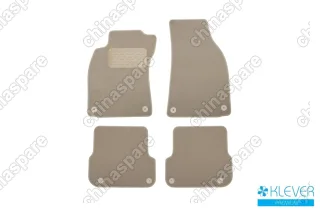 Коврики в салон Klever Premium AUDI A4 8E АКПП 2004-2008, сед., ун., 4 шт. (текстиль, бежевые)