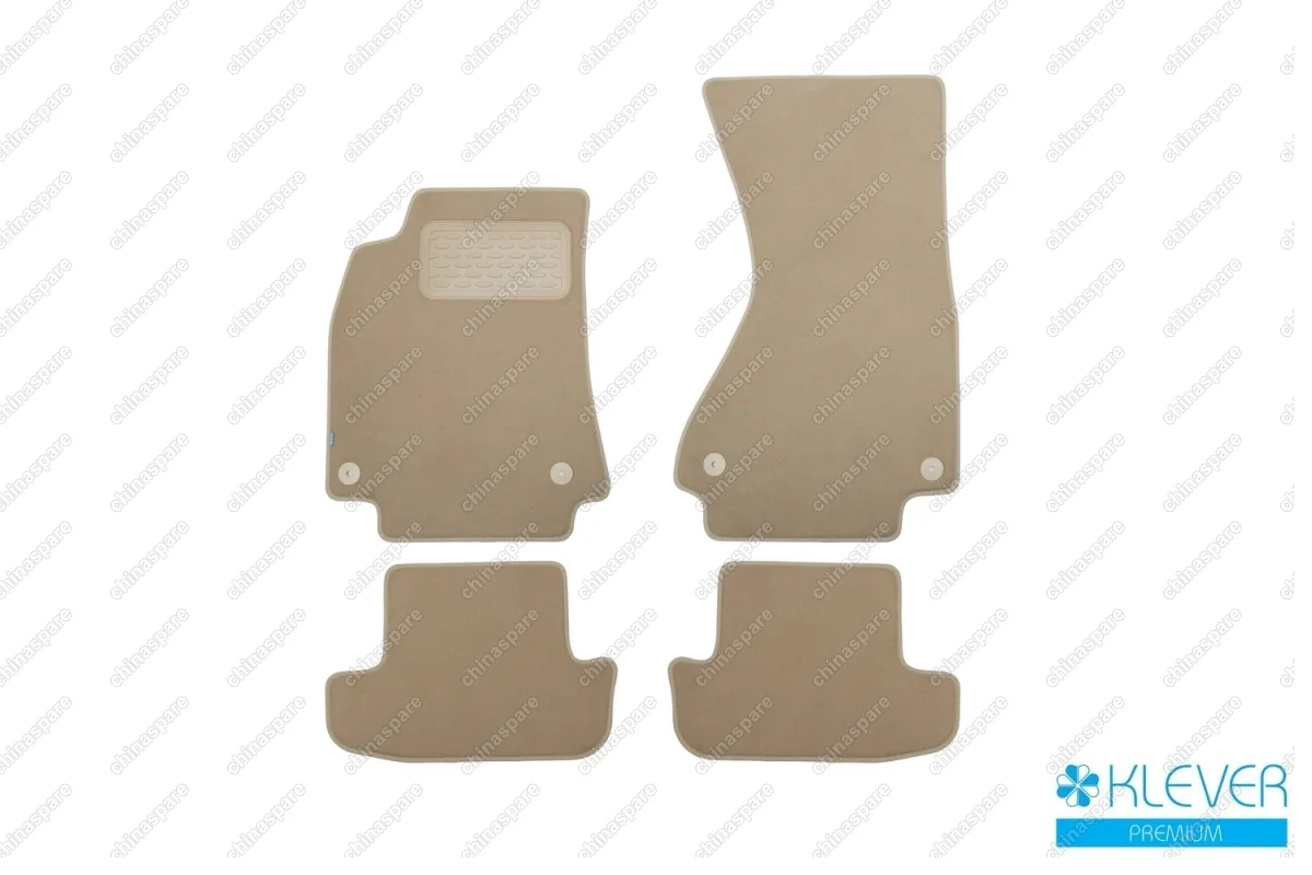 Коврики в салон Klever Premium  AUDI A5 АКПП 2007-2015, куп., 4 шт. (текстиль, бежевые)