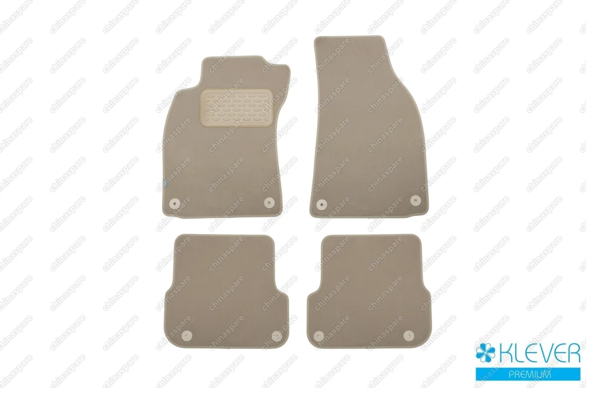 Коврики в салон Klever Premium AUDI A6 АКПП 2004-2011, сед., 4 шт. (текстиль, бежевые)