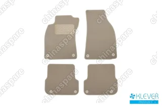 Коврики в салон Klever Premium AUDI A6 АКПП 2004-2011, сед., 4 шт. (текстиль, бежевые)