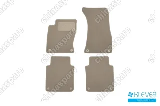 Коврики в салон Klever Premium AUDI A8 Long АКПП 2002-2009, сед., 4 шт. (текстиль, бежевые)