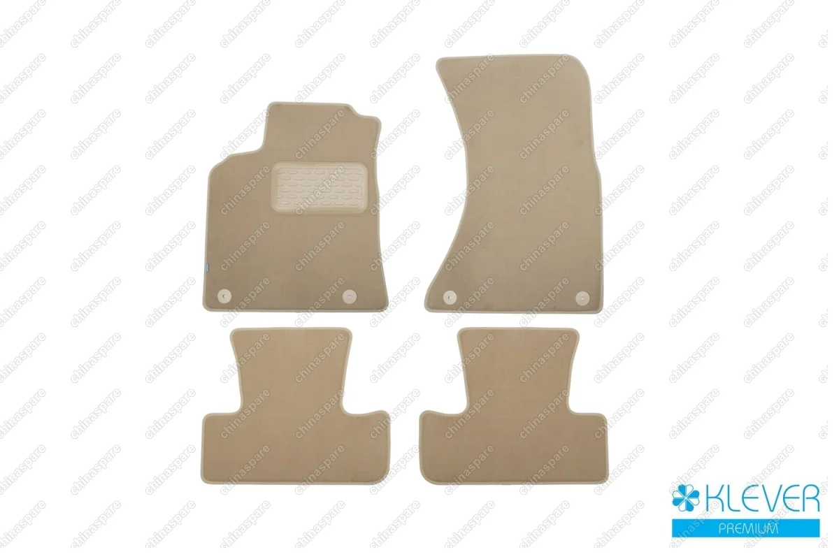 Коврики в салон Klever Premium AUDI Q5 АКПП 2008-2016, внед., 4 шт. (текстиль, бежевые)