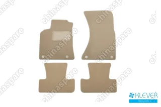 Коврики в салон Klever Premium AUDI Q5 АКПП 2008-2016, внед., 4 шт. (текстиль, бежевые)