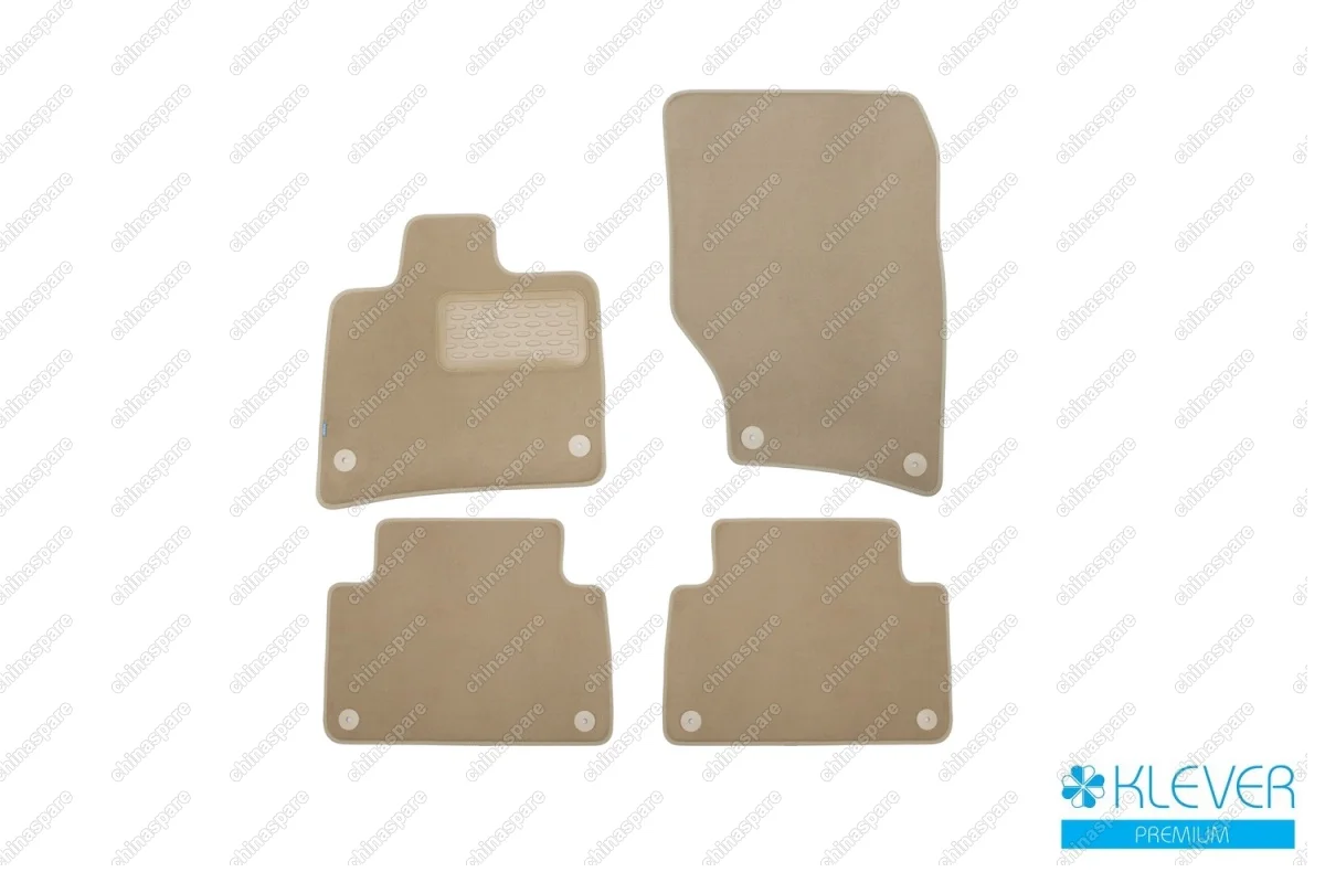Коврики в салон Klever Premium AUDI Q7 АКПП 2010-2015, внед., 4 шт. (текстиль, бежевые)
