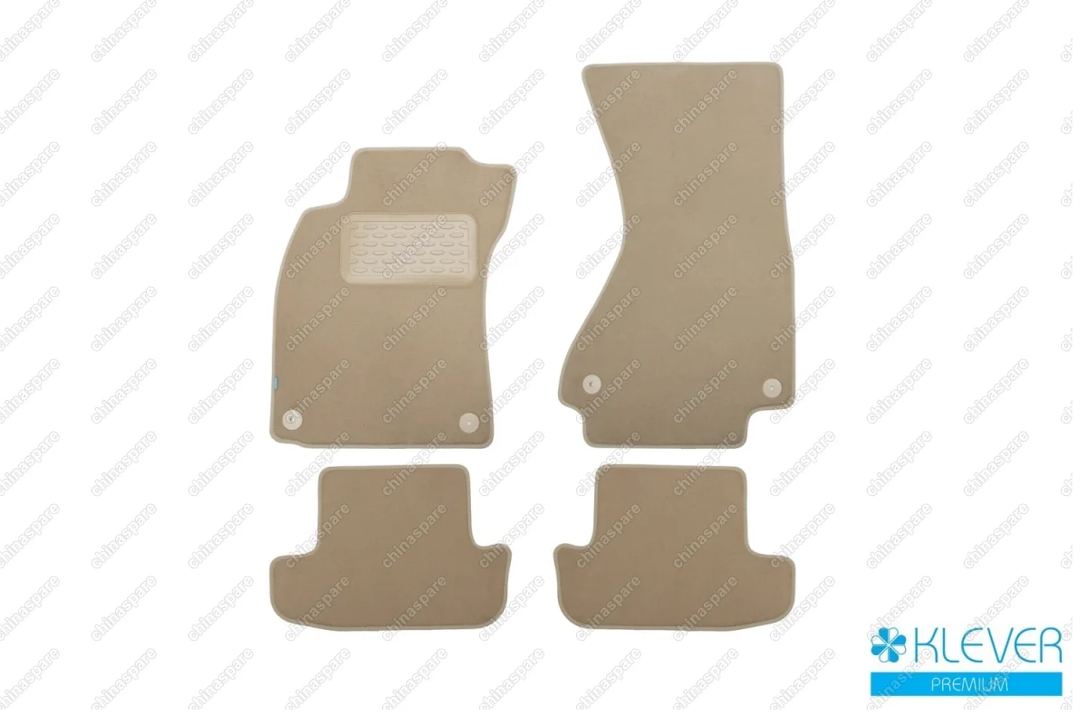 Коврики в салон Klever Premium AUDI RS6 АКПП 2008-2010, ун., 4 шт. (текстиль, бежевые)