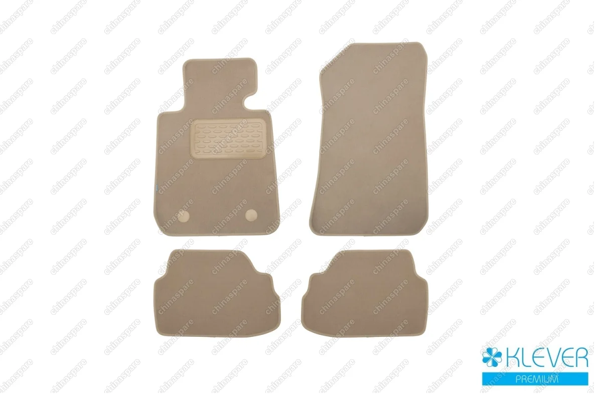 Коврики в салон Klever Premium BMW 1 3D E81 АКПП 2004-2011, хб., 4 шт. (текстиль, бежевые)