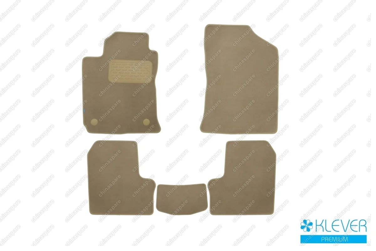 Коврики в салон Klever Premium BYD F-3 2005-2013, сед., 5 шт. (текстиль, бежевые)