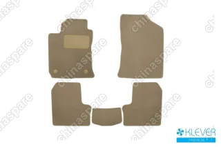 Коврики в салон Klever Premium BYD F-3 2005-2013, сед., 5 шт. (текстиль, бежевые)