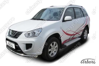 Комплект алюминиевых порогов Arbori Optima Silver 1600 для CHERY Tiggo FL 2013-2016