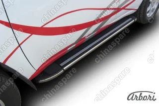 Комплект алюминиевых порогов Arbori Luxe Black 1600 для CHERY Tiggo FL 2013-2016