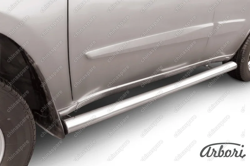 Защита порогов d76 труба Arbori нерж. сталь для CHERY Tiggo FL 2013-2016