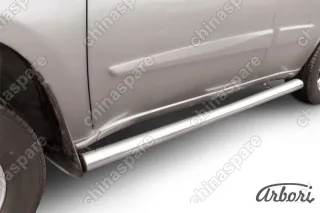 Защита порогов d76 труба Arbori нерж. сталь для CHERY Tiggo FL 2013-2016