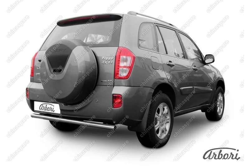 Защита заднего бампера d57 Arbori нерж. сталь для CHERY Tiggo FL 2013-2016