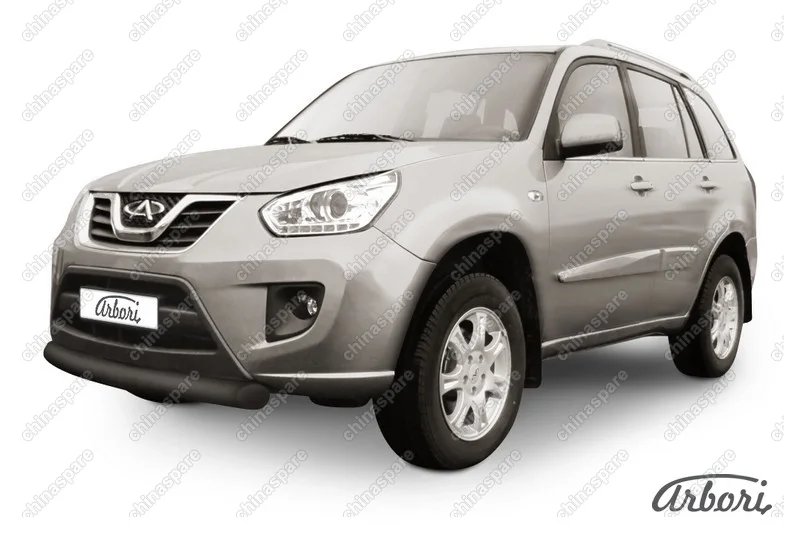 Защита переднего бампера d76 Arbori черн. для CHERY Tiggo FL 2013-2016