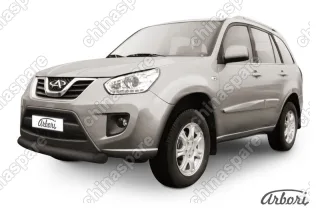 Защита переднего бампера d76 Arbori черн. для CHERY Tiggo FL 2013-2016