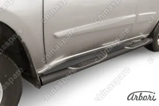 Защита порогов d76 с проступями Arbori черн. для CHERY Tiggo FL 2013-2016