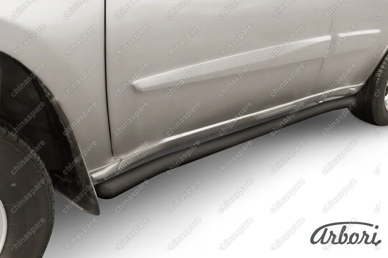 Защита порогов d57 с гибами Arbori черн. для CHERY Tiggo FL 2013-2016