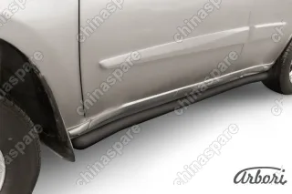 Защита порогов d57 с гибами Arbori черн. для CHERY Tiggo FL 2013-2016