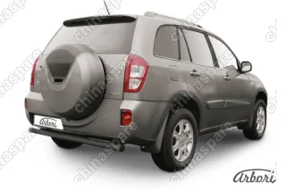 Защита заднего бампера d76 Arbori черн. для CHERY Tiggo FL 2013-2016