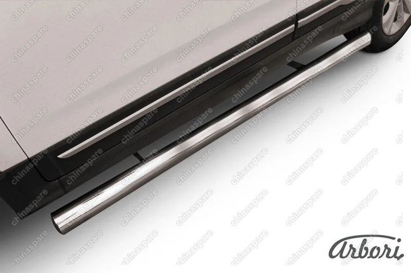 Защита порогов d76  Arbori нерж. сталь для CHERY Tiggo 5 2014-нв