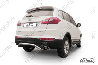 Защита заднего бампера d57 "скоба" Arbori нерж. сталь для CHERY Tiggo 5 2014-нв