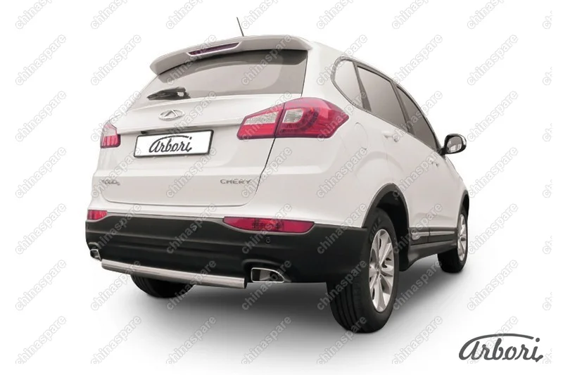 Защита заднего бампера d57  Arbori нерж. сталь для CHERY Tiggo 5 2014-нв