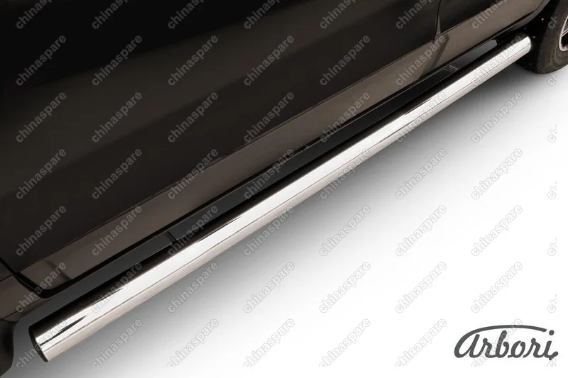 Защита порогов d76 труба Arbori нерж. сталь для CHEVROLET Captiva 2013-2016