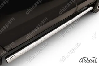 Защита порогов d76 труба Arbori нерж. сталь для CHEVROLET Captiva 2013-2016