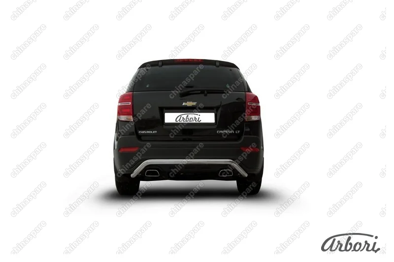 Защита заднего бампера d57 "скоба" Arbori нерж. сталь для CHEVROLET Captiva 2013-2016