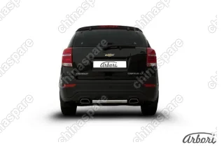 Защита заднего бампера d57 короткая Arbori нерж. сталь для CHEVROLET Captiva 2013-2016