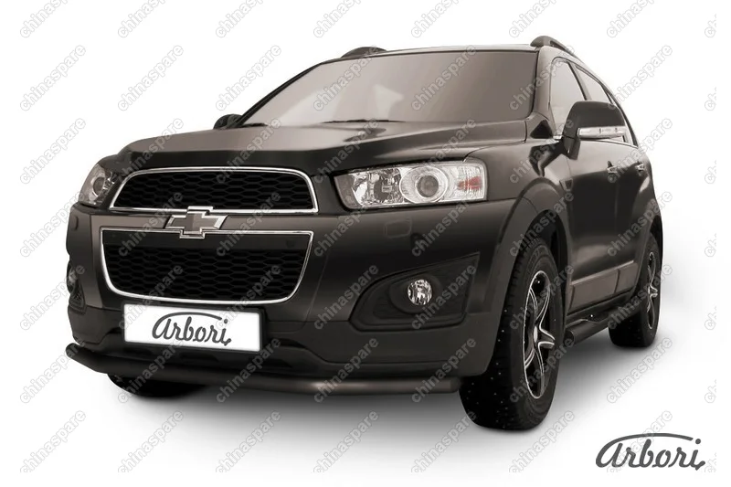 Защита переднего бампера d57 Arbori черн. для CHEVROLET Captiva 2013-2016