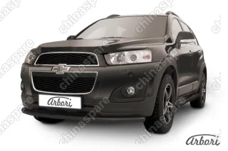 Защита переднего бампера d57 радиусная Arbori черн. для CHEVROLET Captiva 2013-2016