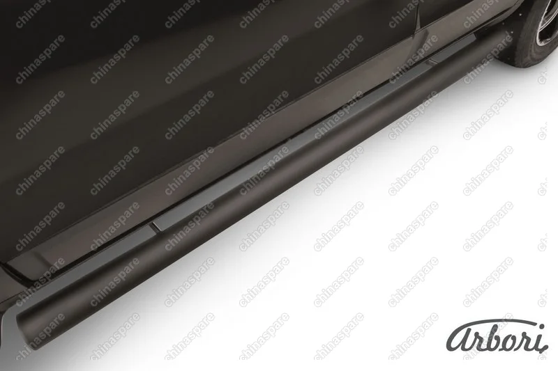 Защита порогов d76 труба Arbori черн. для CHEVROLET Captiva 2013-2016