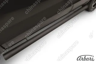 Защита порогов d76 труба Arbori черн. для CHEVROLET Captiva 2013-2016