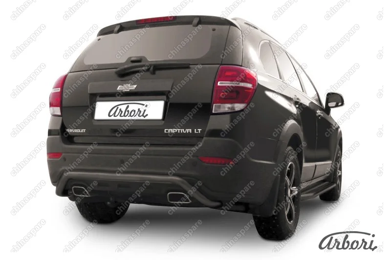 Защита заднего бампера d57 "скоба" Arbori черн. для CHEVROLET Captiva 2013-2016