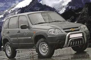 Защита нижняя "акула" d 60 "Chevrolet Niva 2009-" (уст.вместе с CN09.56.0846 и CN09.55.0854)