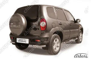 Уголки d57 Arbori нерж. сталь для Chevrolet NIVA 2010-нв