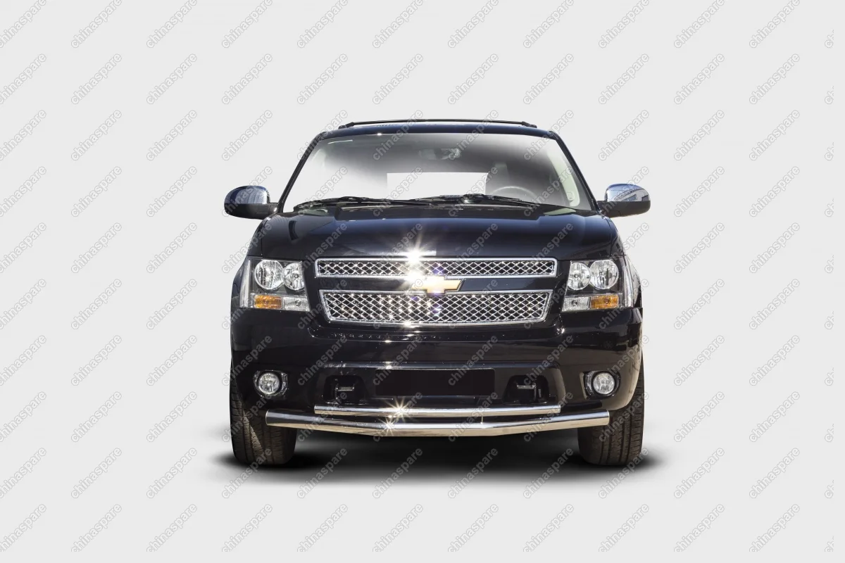 CHTH481412 Защита переднего бампера труба d76/42 двойная,Chevrolet Tahoe 2011-, CHTH.48.1412