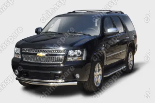 CHTH481412 Защита переднего бампера труба d76/42 двойная,Chevrolet Tahoe 2011-, CHTH.48.1412