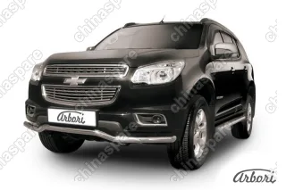 AFZDACHTB1206 Защита переднего бампера " волна" d57 Arbori нерж. сталь для CHEVROLET Trailblaizer 2012-2016