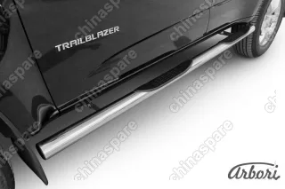 AFZDACHTB1207 Защита порогов d76 с проступями Arbori нерж. сталь для CHEVROLET Trailblaizer 2012-2016