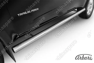 AFZDACHTB1208 Защита порогов d76 труба Arbori нерж. сталь для CHEVROLET Trailblaizer 2012-2016