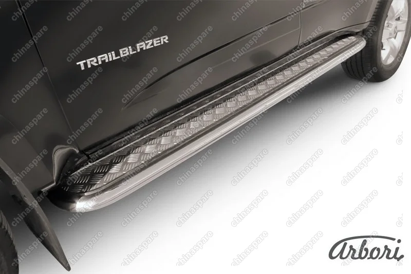 AFZDACHTB1209 Защита порогов d57 с листом усиленная Arbori нерж. сталь для CHEVROLET Trailblaizer 2012-2016