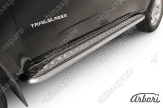 AFZDACHTB1209 Защита порогов d57 с листом усиленная Arbori нерж. сталь для CHEVROLET Trailblaizer 2012-2016